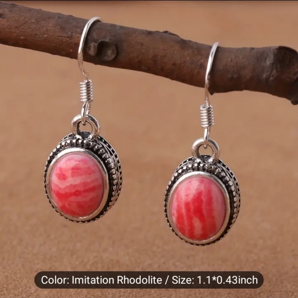 Rhodolite Dangle Earrings